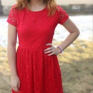 Red Lace Dress
